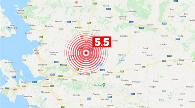 Manisa'da 5.5 büyüklüğünde deprem