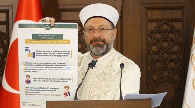 Erbaş: Kur'an kurslarımız iki hafta süreyle tatil edilmiştir