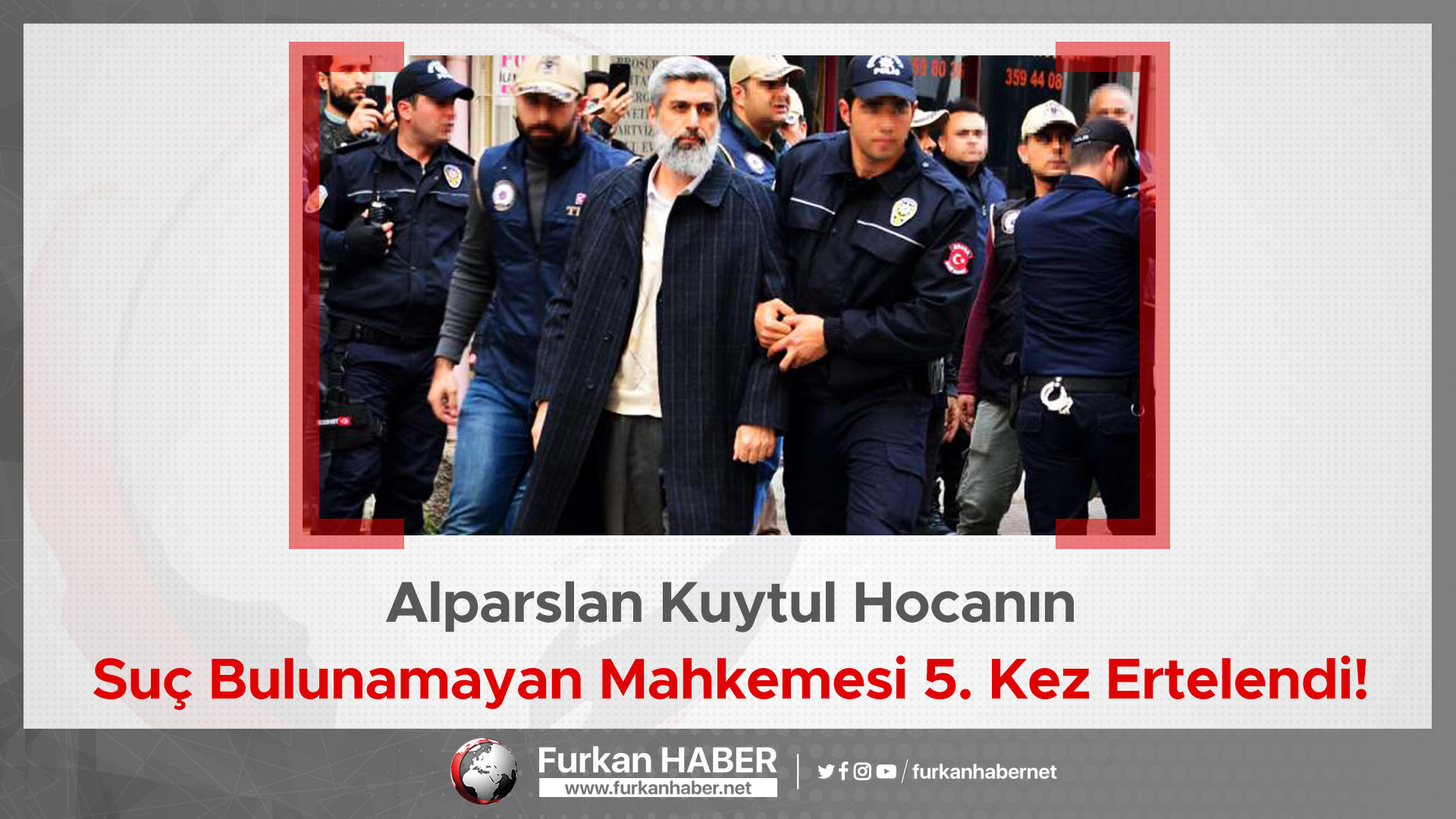 Alparslan Kuytul Hocanın Suç Bulunamayan Mahkemesi 5. Kez Ertelendi!