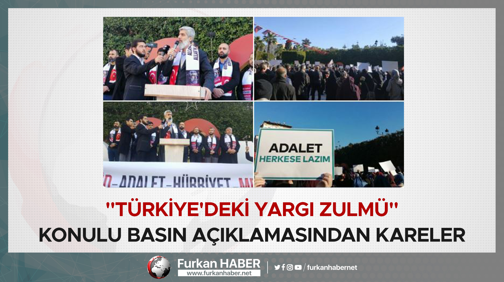 FOTO GALERİ | Alparslan Hoca'nın Katılımıyla Gerçekleşen "Türkiye'deki Yargı Zulmü" Konulu Basın Açıklamasından Kareler