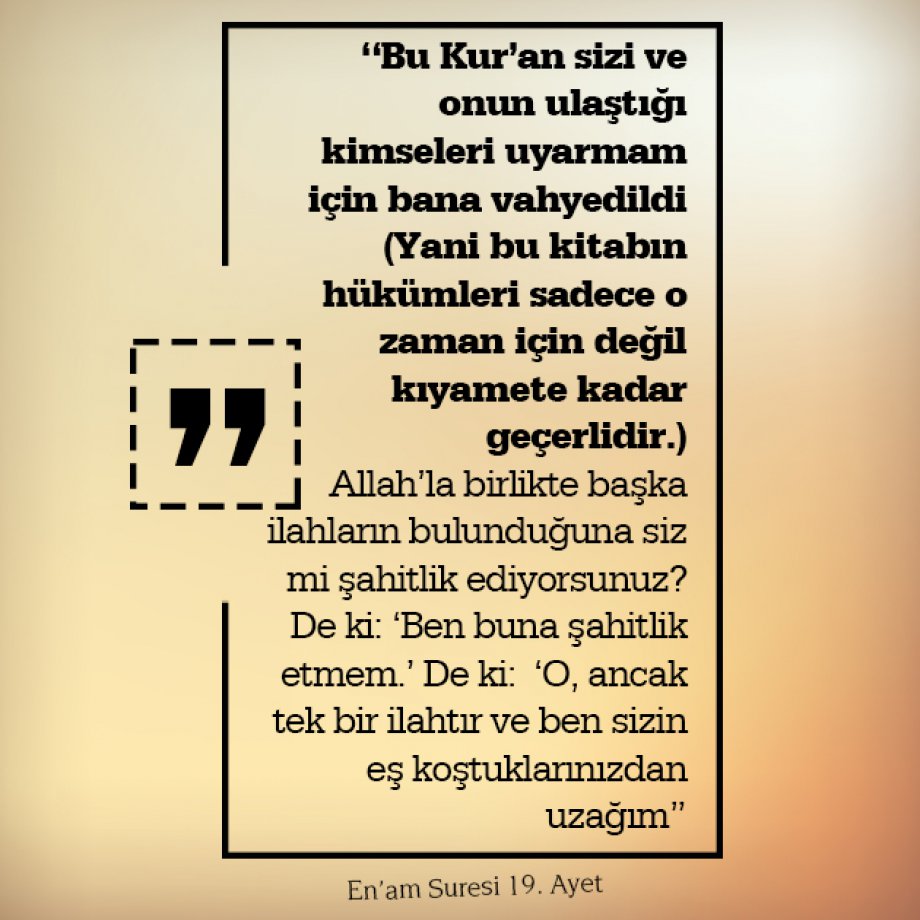 Tevhid Davasının Kur’an’dan 16 Delili
