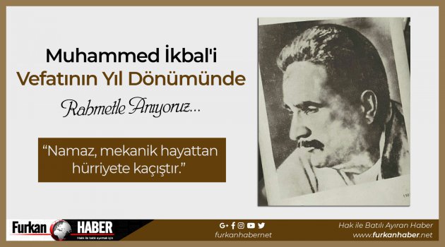Muhammed İkbal'in vefatının yıl dönümü
