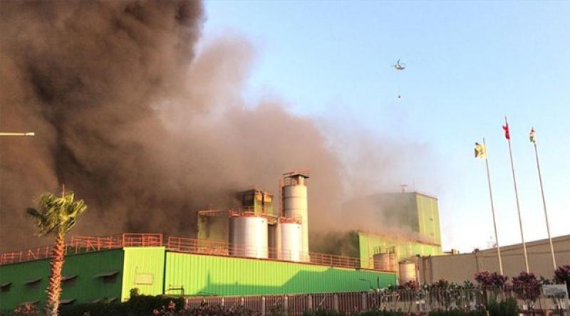 Adana'da fabrika yangını