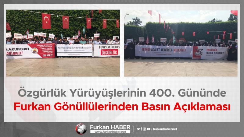 Özgürlük Yürüyüşlerinin 400. Gününde Furkan Gönüllülerinden Basın Açıklaması