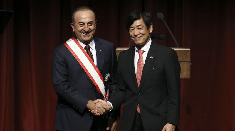 Japonya'nın en yüksek nişanıyla taltif edilen Çavuşoğlu: Ülkem ve hükümetim adına gurur duyuyorum
