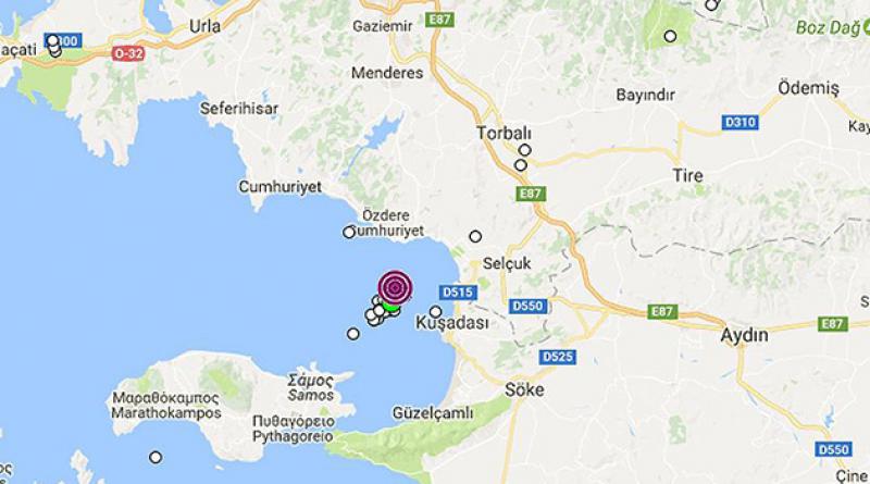 Ege Denizi'nde 4 büyüklüğünde deprem