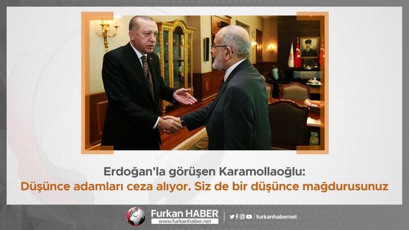 Erdoğan'la görüşen Karamollaoğlu: Düşünce adamları ceza alıyor. Siz de bir düşünce mağdurusunuz