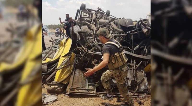 Esad askerlerini taşıyan otobüsün geçişi sırasında patlama: 3 ölü, 16 yaralı