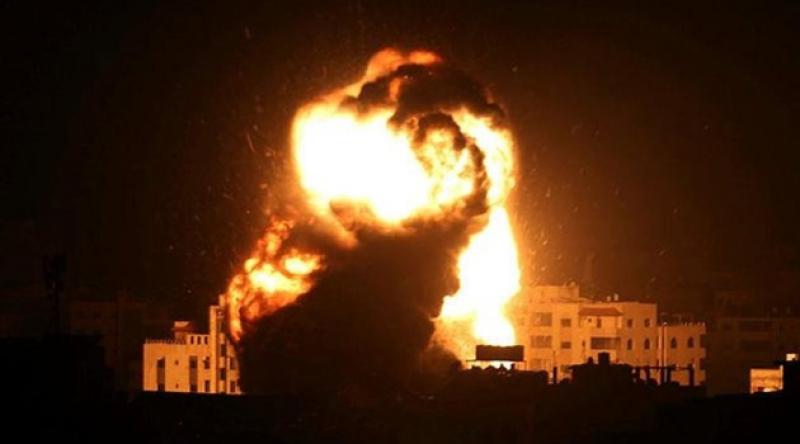 İşgalci İsrail'den Gazze'ye hava saldırısı