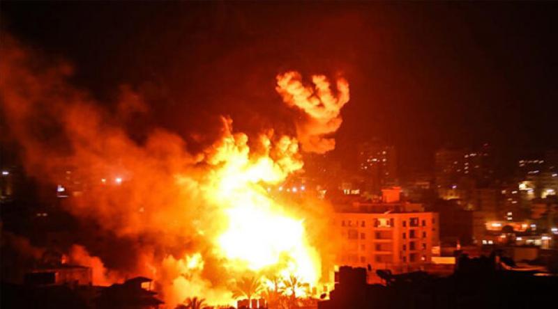 Siyonist işgalciler Hamas'a ait mevziilere hava saldırısı düzenledi