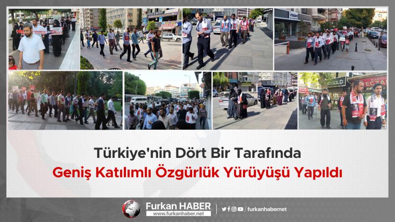Türkiye'nin Dört Bir Tarafında Geniş Katılımlı Özgürlük Yürüyüşü Yapıldı