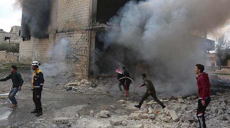 Zalim Esed rejiminden İdlib'e hava saldırısı: 6 ölü