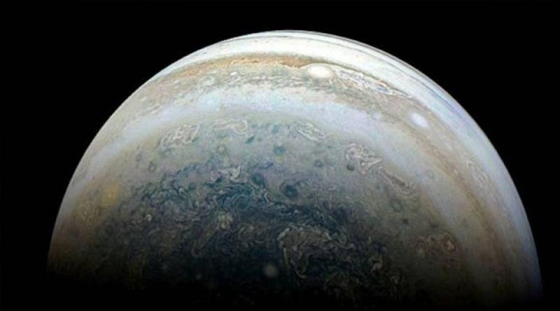 Jüpiter'in en büyük uydusu Ganymede'de kuzey kutbunun görüntüleri paylaşıldı