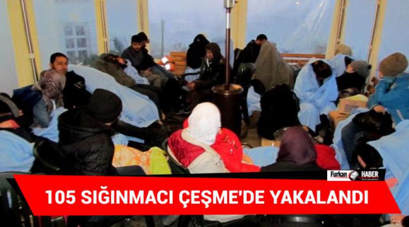 105 sığınmacı Çeşme'de yakalandı