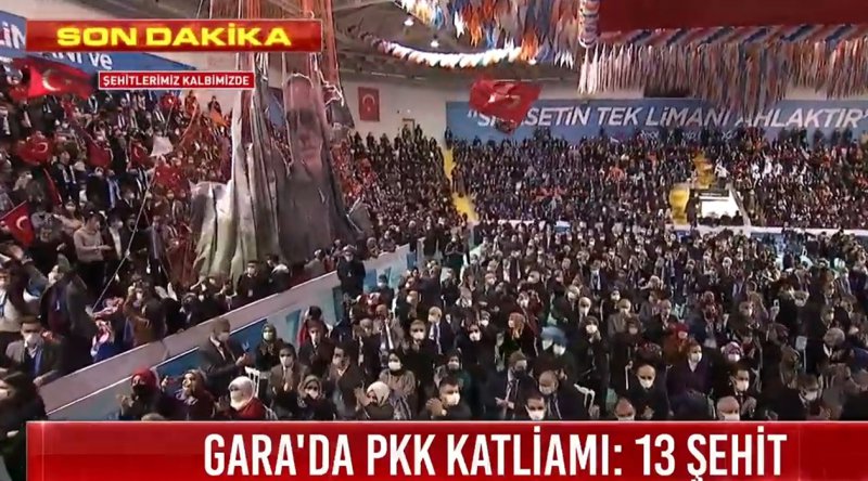 Erdoğan: Salgının olduğu bir dönemde kongre yapıyoruz ve Rize'de salon lebaleb dolu