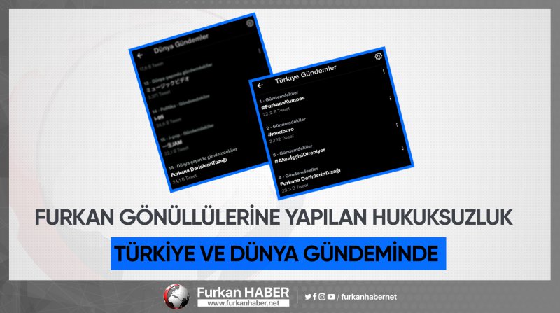 Furkan Gönüllülerine Yapılan Hukuksuzluk Dünya ve Türkiye Gündeminde!