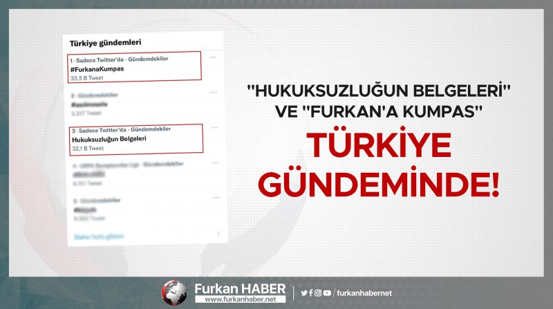 "Hukuksuzluğun Belgeleri" ve "Furkan'a Kumpas" Türkiye Gündeminde!