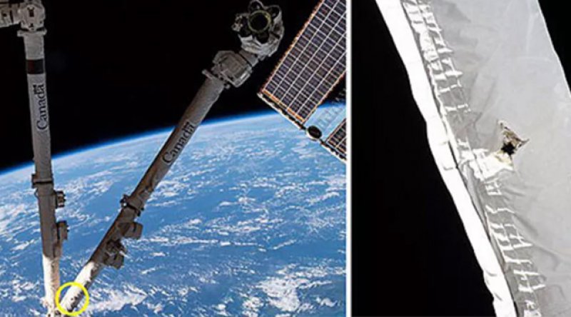 Uluslararası Uzay İstasyonu'na uzay çöpü çarptı