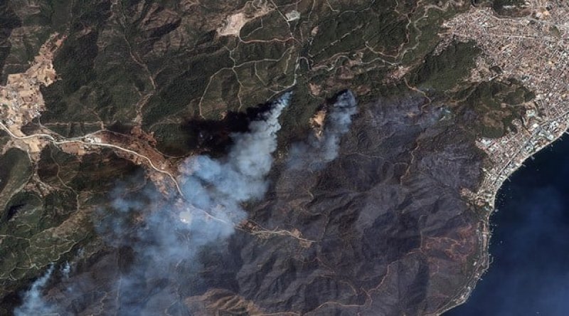 Orman yangınları uzaydan görüntülendi