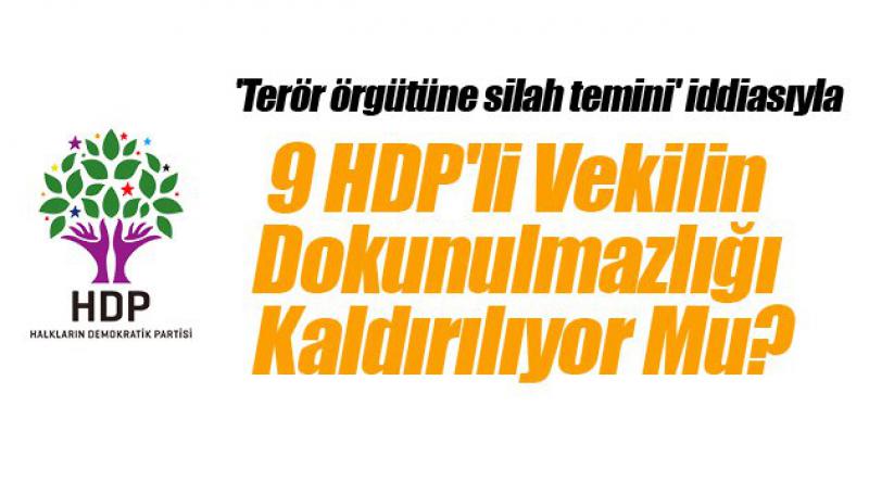 9 HDP'li Vekilin Dokunulmazlığı Kaldırılıyor Mu?