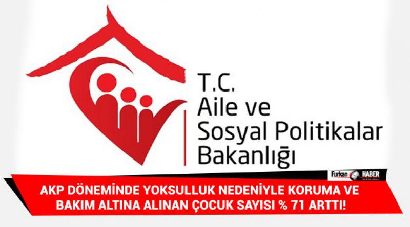 AKP Döneminde Yoksulluk nedeniyle koruma ve bakım altına alınan çocuk sayısı % 71 arttı!