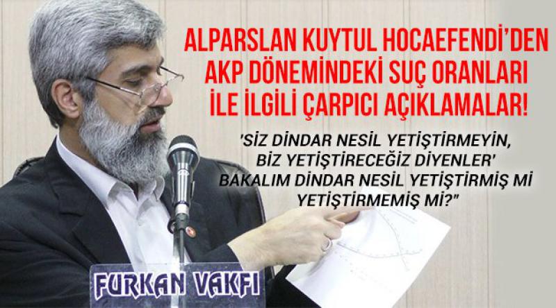 Alparslan Kuytul Hocaefendi’den AKP Dönemindeki Suç Oranları İle İlgili Çarpıcı Açıklamalar!