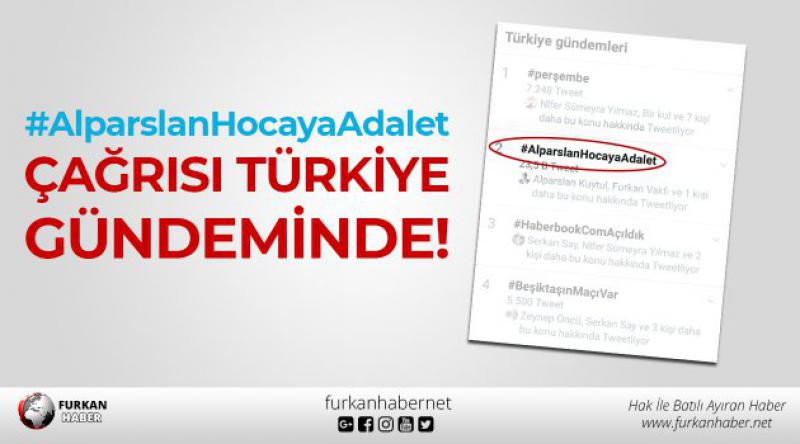 #AlparslanHocayaAdalet Çağrısı Türkiye Gündeminde!