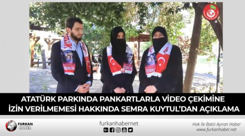 Atatürk Parkında Pankartlarla Video Çekimine İzin Verilmemesi Hakkında Semra Kuytul’dan Açıklama