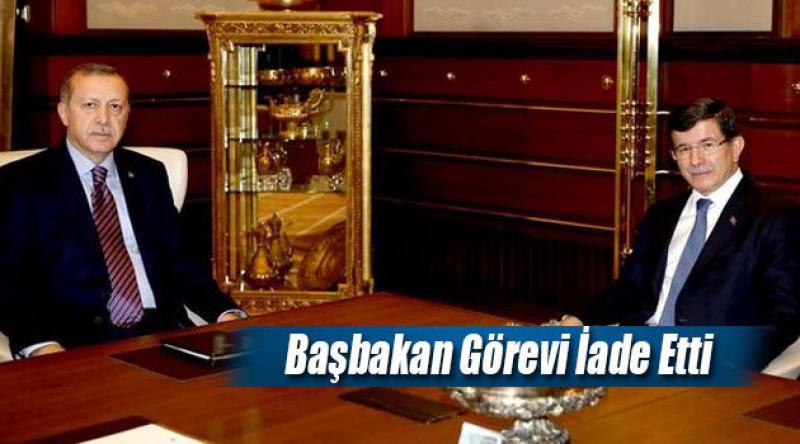 Başbakan, Görevi Erdoğan'a iade etti