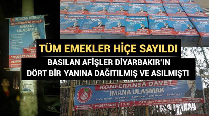 Basılan Afişler Diyarbakır’ın Dört Bir Yanına Dağıtılmış Ve Asılmıştı