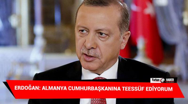 Erdoğan: Almanya Cumhurbaşkanına teessüf ediyorum