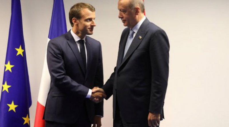 Erdoğan, Emmanuel Macron ile görüştü