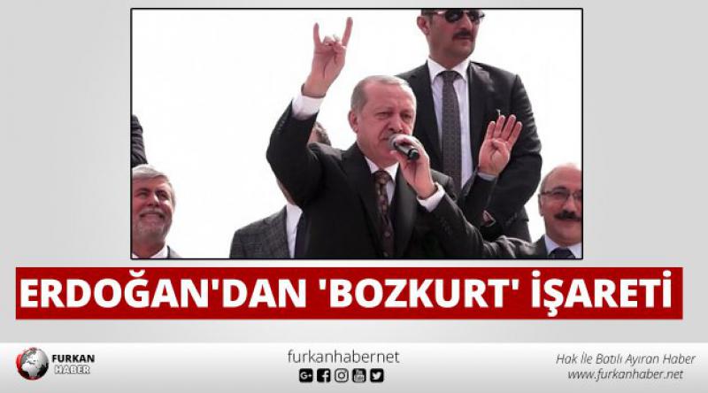 Erdoğan'dan &#39;bozkurt&#39; işareti