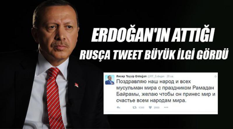 Erdoğan'ın Attığı Rusça Tweet Büyük İlgi Gördü