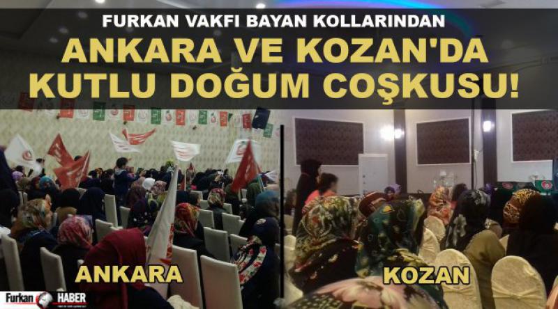 Furkan Vakfı Bayan Kollarından Ankara ve Kozan'da Kutlu Doğum Coşkusu!