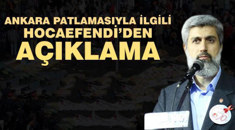 Hocaefendi'den Ankara&#39;daki Teröre Lanet