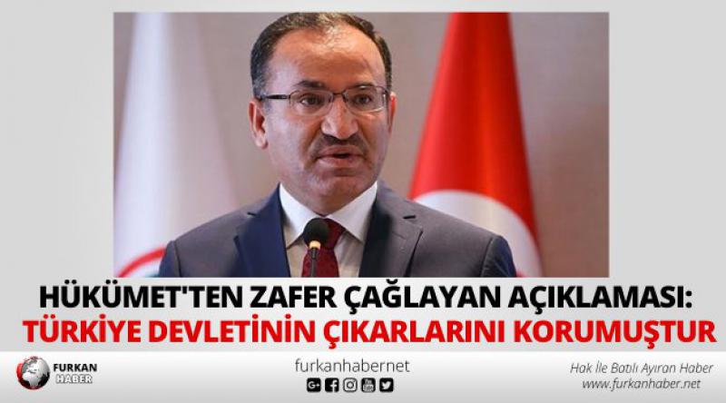Hükümet'ten Zafer Çağlayan açıklaması: Türkiye devletinin çıkarlarını korumuştur