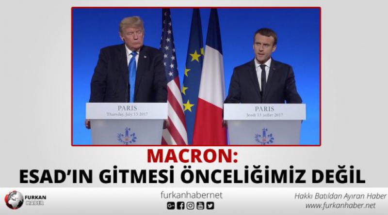 Macron: Esad'ın gitmesi önceliğimiz değil