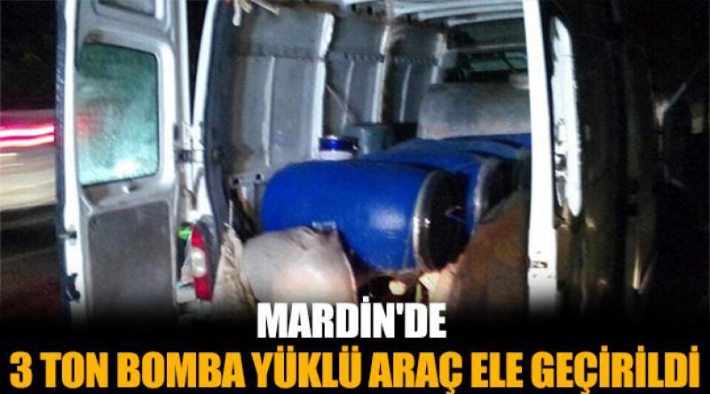 Mardin'de 3 Ton Bomba Yüklü Araç Ele Geçirildi