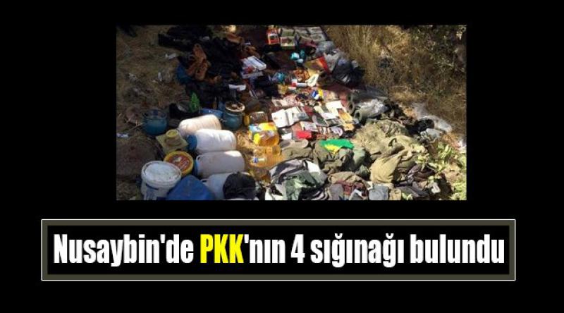 Nusaybin'de PKK&#39;nın 4 sığınağı bulundu