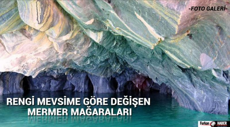 Rengi mevsime göre değişen mermer mağaraları