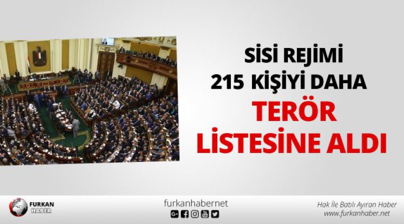 Sisi rejimi 215 kişiyi daha terör listesine aldı
