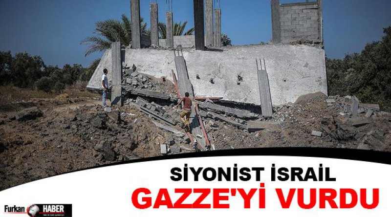 Siyonist İsrail Gazze'yi vurdu