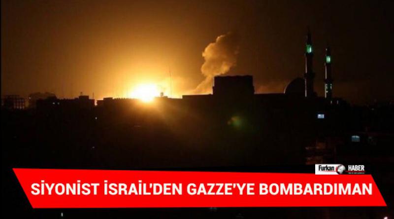 Siyonist İsrail'den Gazze&#39;ye bombardıman