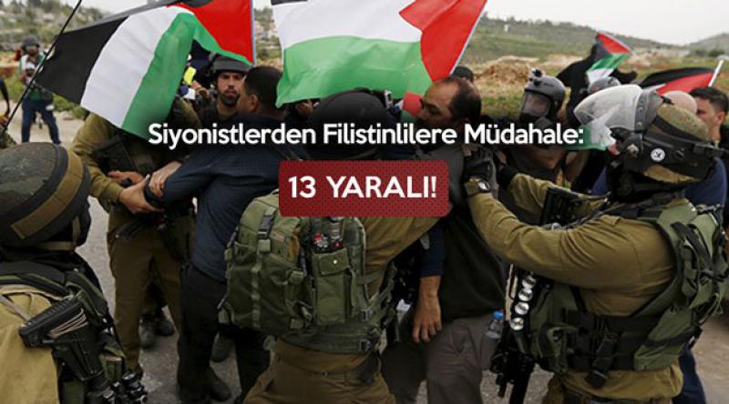 Siyonistlerden Filistinlilere Müdahale: 13 Yaralı
