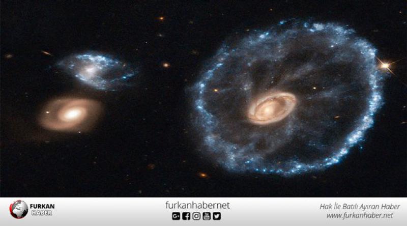 Yontar Takımyıldızı'ndaki "Tekerlek Galaksi&quot; görüntülendi